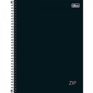 Caderno Tilibra Zip Espiral Capa Dura Universitário 1 Matéria 80 Folhas Preto